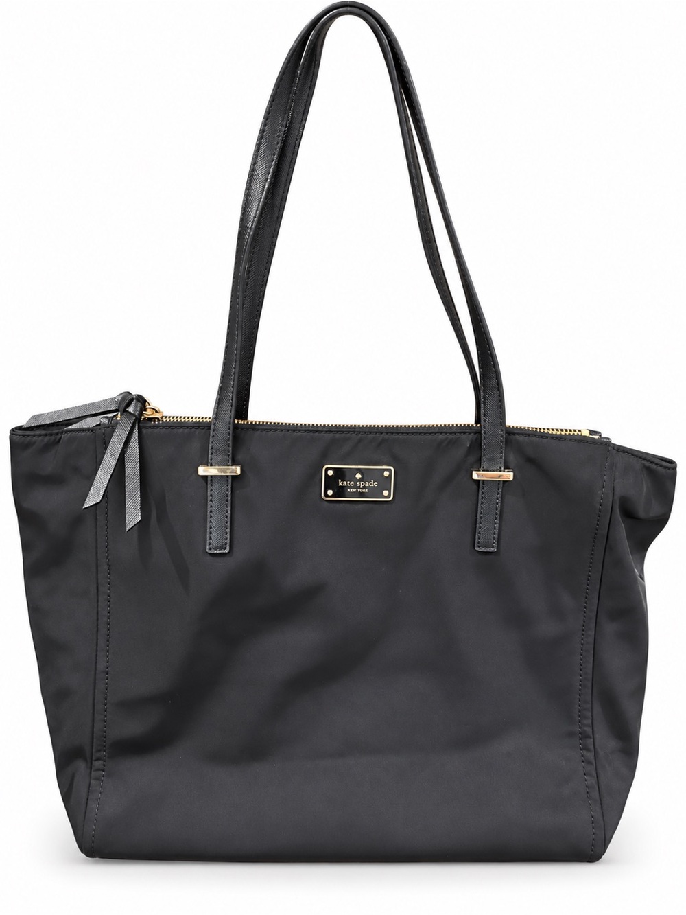 kate spade Black Nylon Tote with Gold Hardware